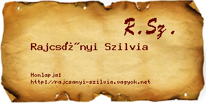 Rajcsányi Szilvia névjegykártya