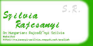 szilvia rajcsanyi business card